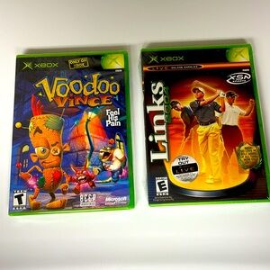 Xbox video games - Sealed - New in box. Voodoo Vince & Links 2004